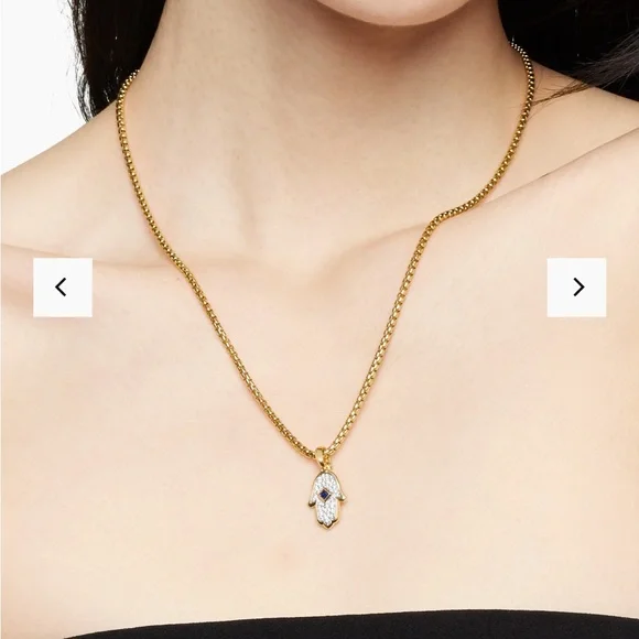 David Yurman Gold and Diamonds Hamsa Pendant - Picture 8 of 11